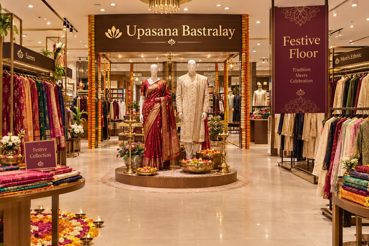 Upasana Bastralay Festive Floor